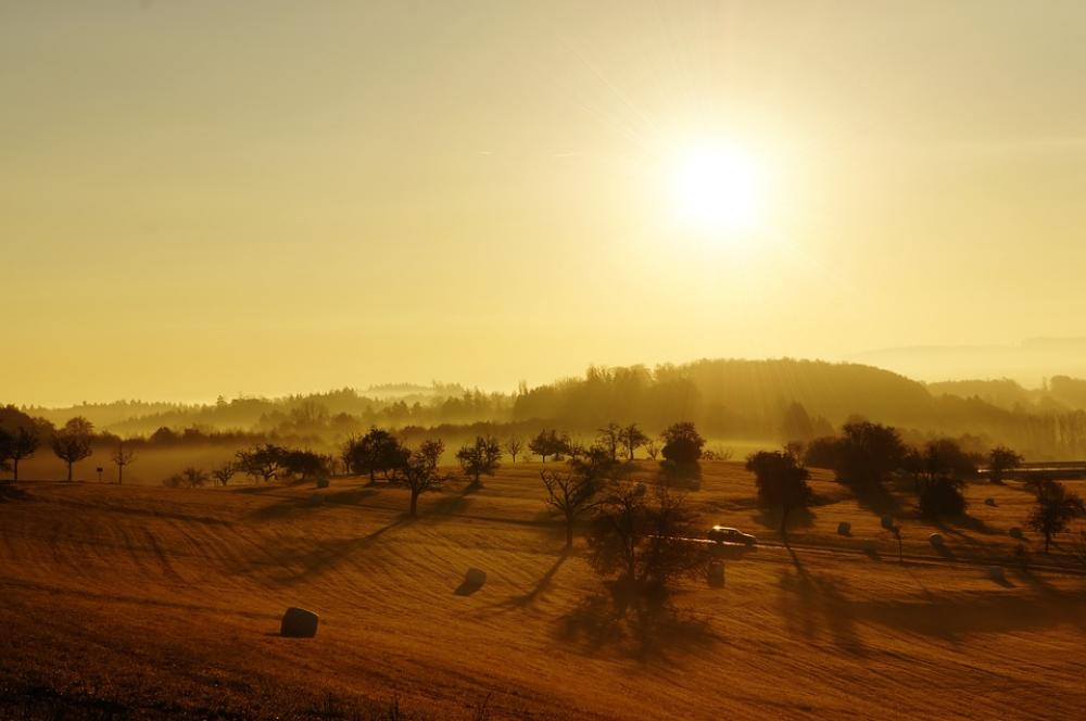 Sunrise Landscape Fields Lonely Autumn Germany Sunrise Landscape Fields Lonely Autumn Germany