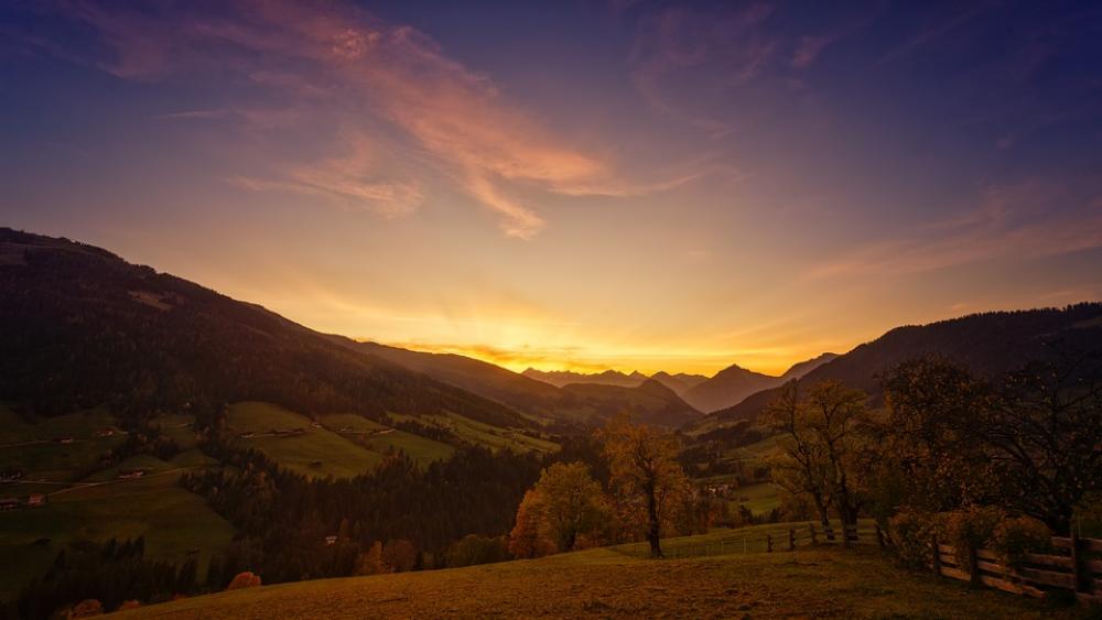Sunset Alpine Mountains Nature Landscape Tyrol Sunset Alpine Mountains Nature Landscape Tyrol