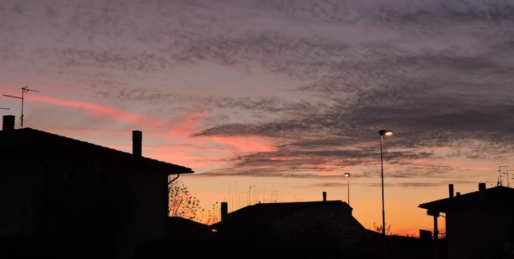 Sunset House Clouds Sky Fireplace Silhouettes Sunset House Clouds Sky Fireplace Silhouettes