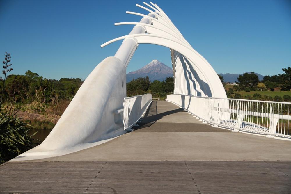 Taranaki Bridge Mountain New Zealand Nature Taranaki Bridge Mountain New Zealand Nature