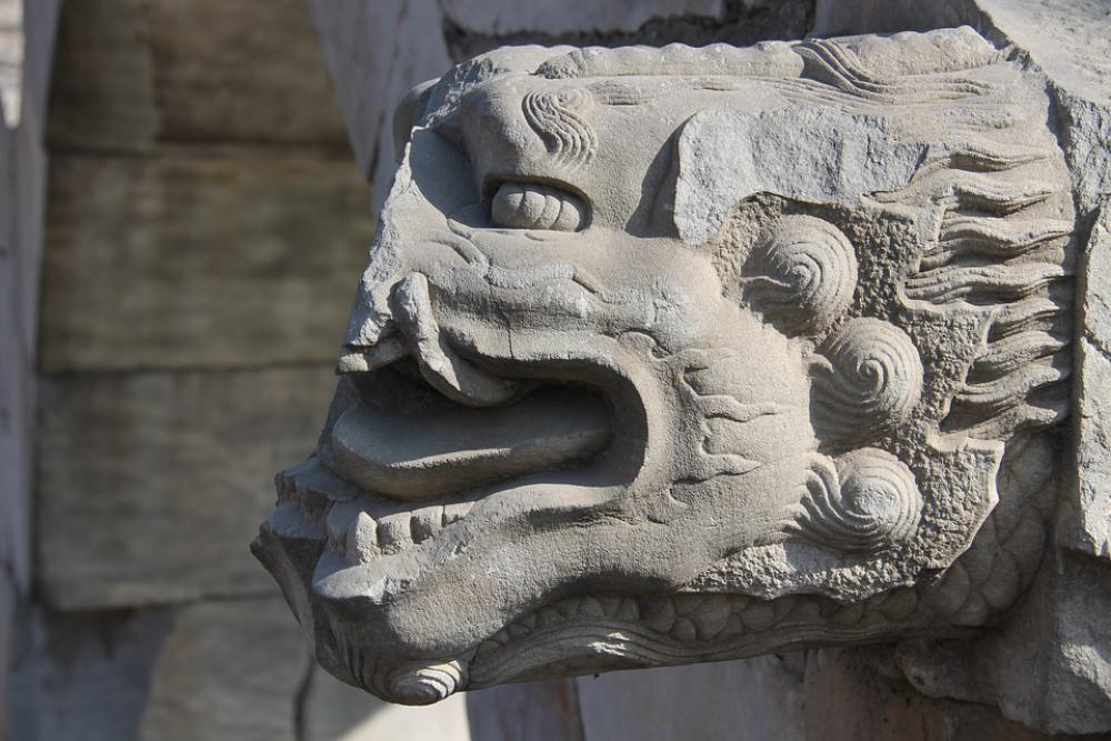 The Old Summer Palace Temple Dragon Wall Unicorn The Old Summer Palace Temple Dragon Wall Unicorn