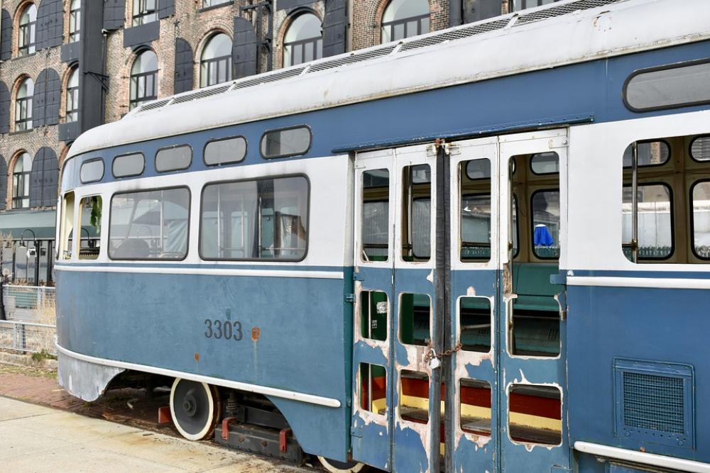Tram Old Rust Vintage Trolley Newyork Tram Old Rust Vintage Trolley Newyork