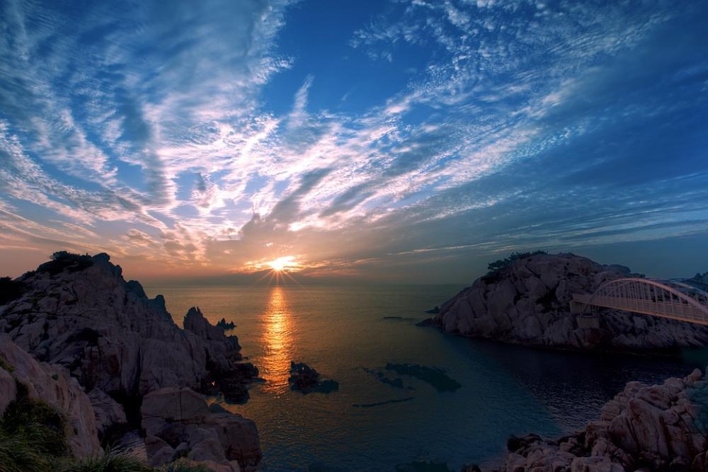 Ulsan Sunrise Coast Ocean Sea Bay Twilight Ulsan Sunrise Coast Ocean Sea Bay Twilight