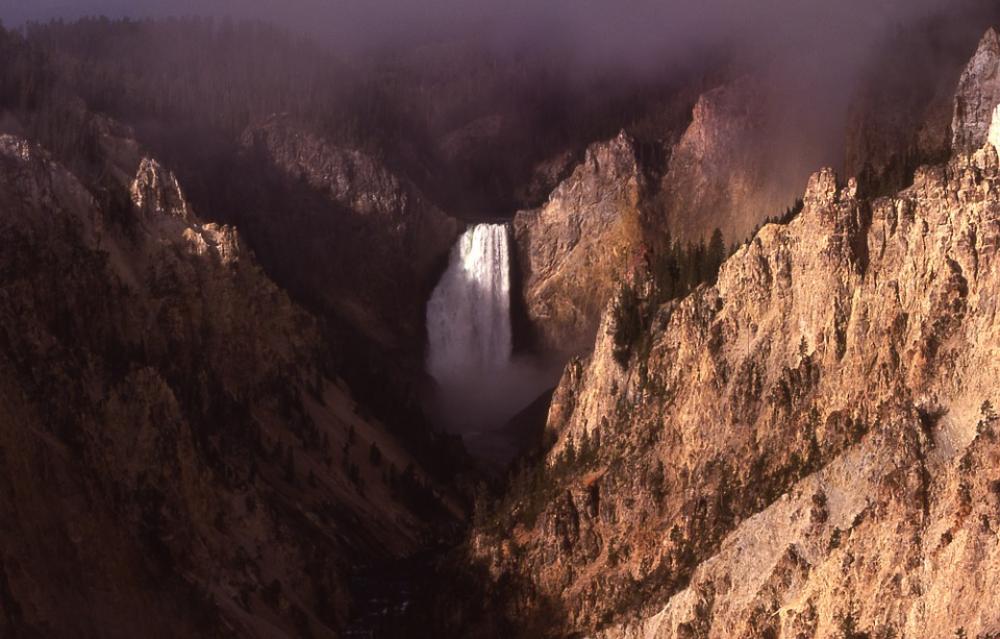 Waterfall Lower Falls Yellowstone River Waterfall Lower Falls Yellowstone River
