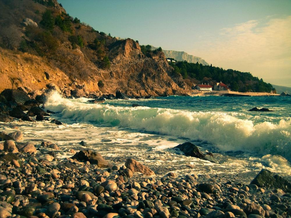 Wave Sea Rock Ocean Water Blue Beach Landscape Wave Sea Rock Ocean Water Blue Beach Landscape