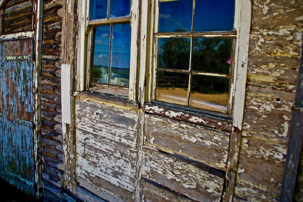 Weathered Stripped Old Peeling Paint Window Weathered Stripped Old Peeling Paint Window