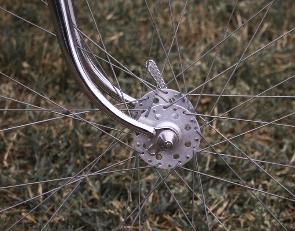 Wheel Spokes Hub Chrome Bicycle Old Wheel Spokes Hub Chrome Bicycle Old