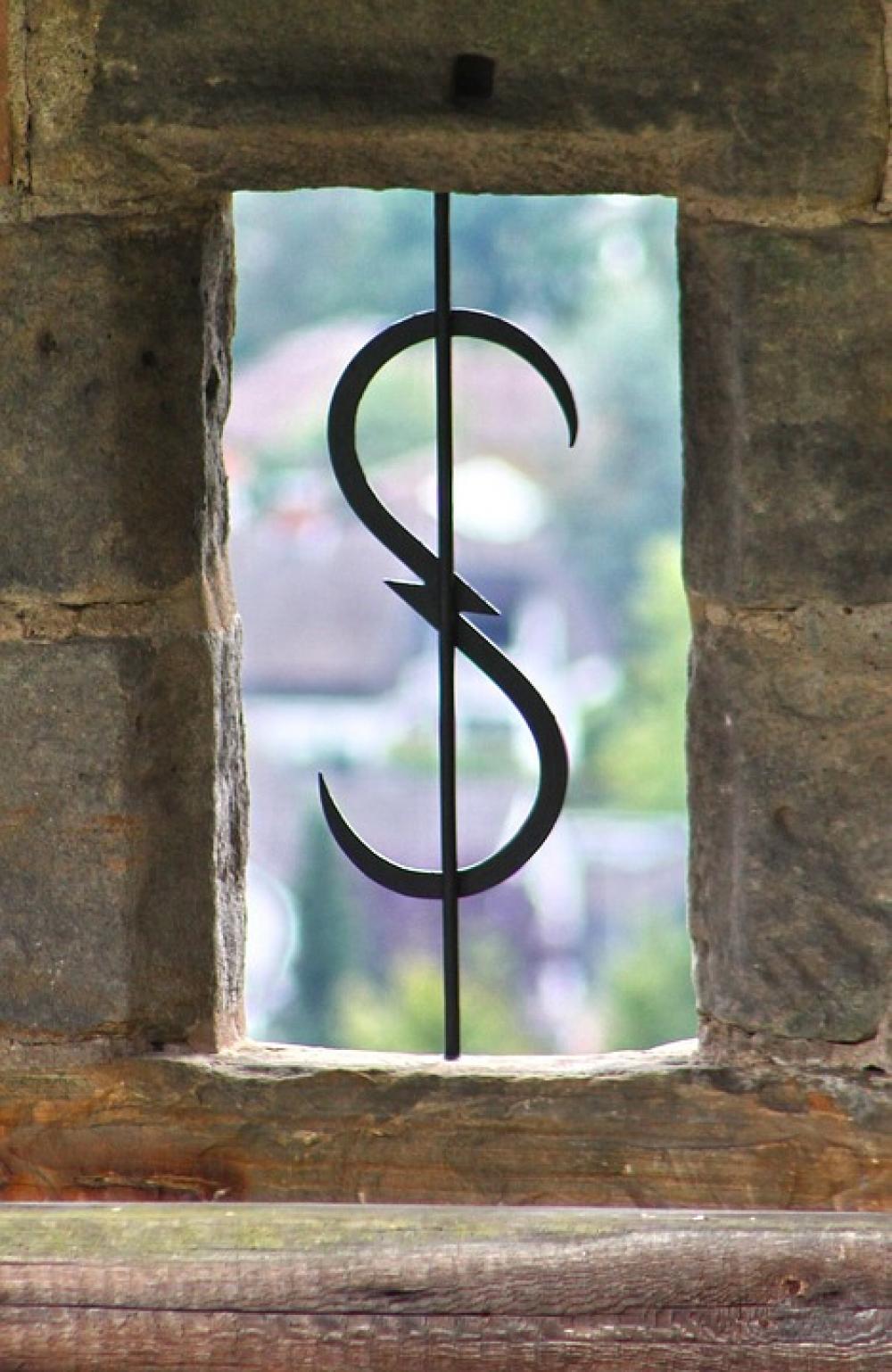 Window Wall Stone Grid Metal Old Building Window Wall Stone Grid Metal Old Building