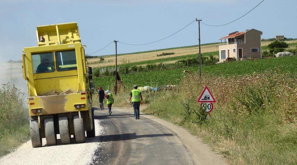 Work Road Construction Patch Traffic Machine Hard Work Road Construction Patch Traffic Machine Hard