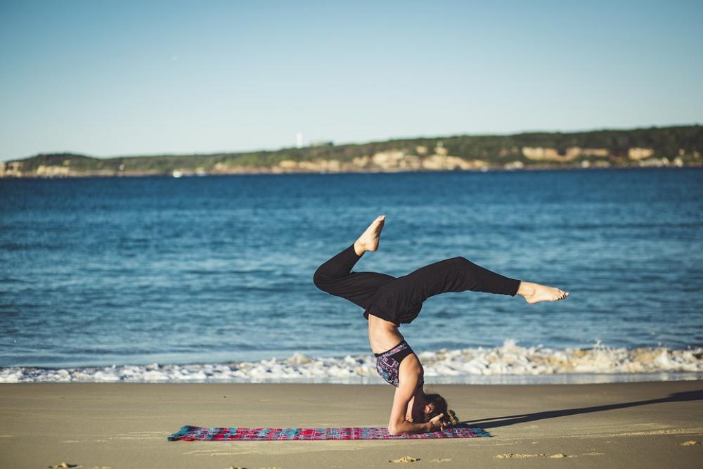 Yoga Balance Zen Beach Ocean Meditation Person Yoga Balance Zen Beach Ocean Meditation Person