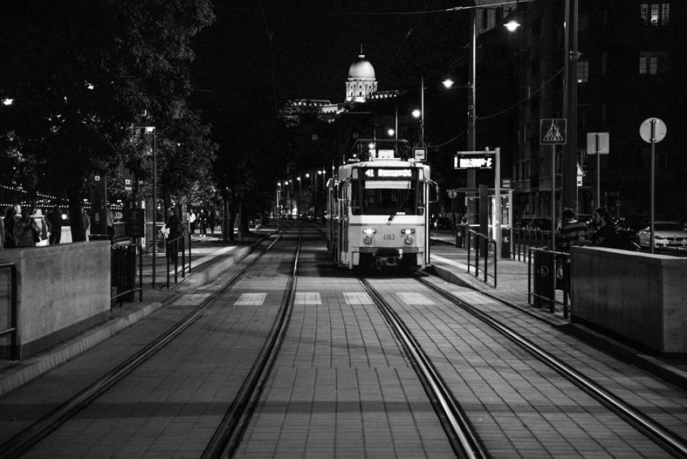 Tram stop in Budapest Tram stop in Budapest