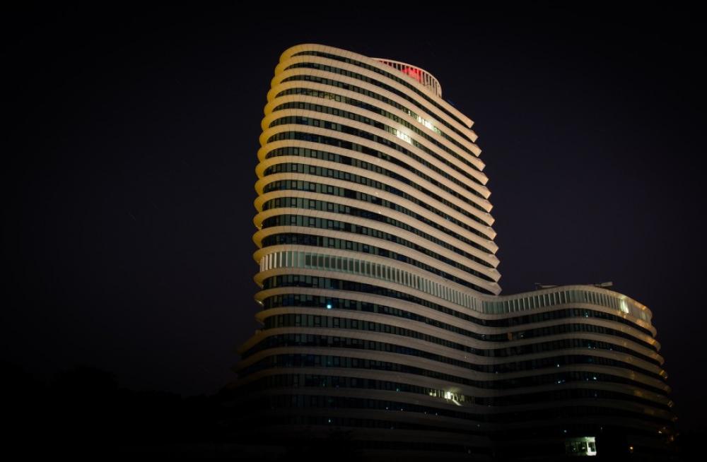 Office building at night Office building at night