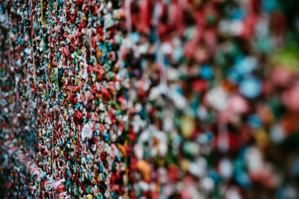 Gum Covered Wall Photo Gum Covered Wall Photo