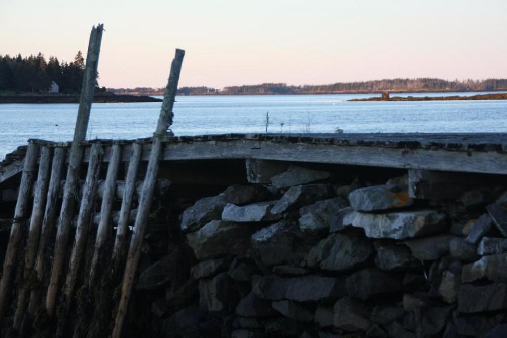 Maine Dock Pier Low Tide Stone Maine Dock Pier Low Tide Stone