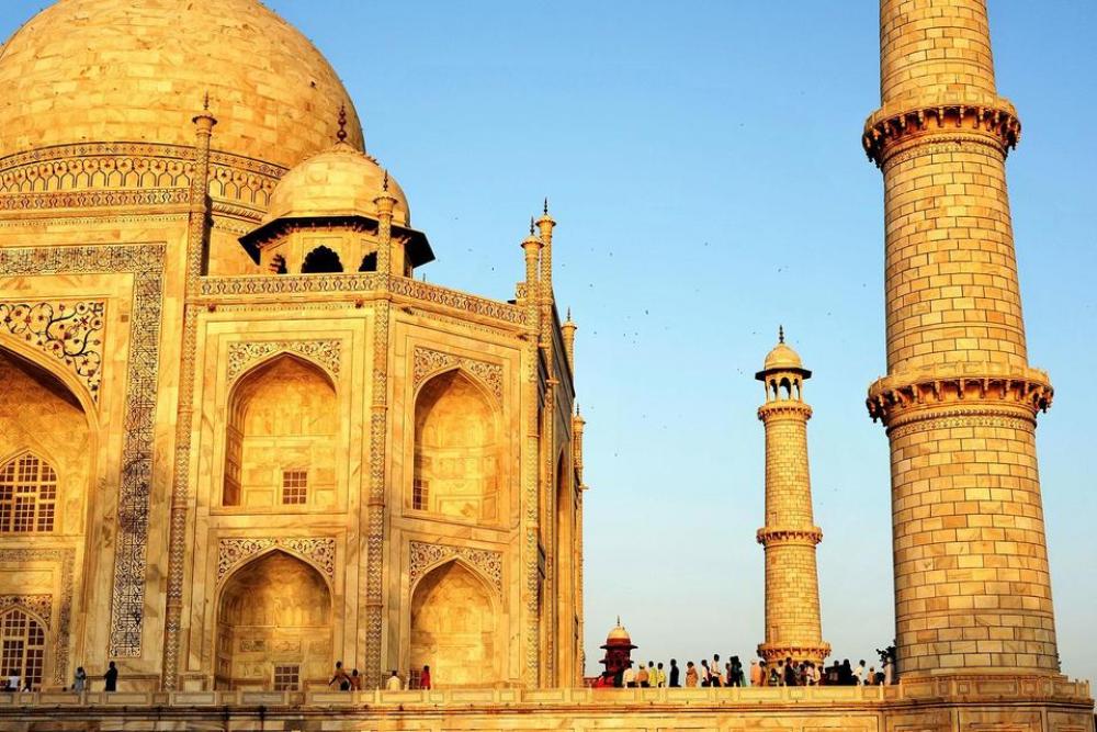 Taj Mahal landmark India copy space travel Taj Mahal landmark India copy space travel