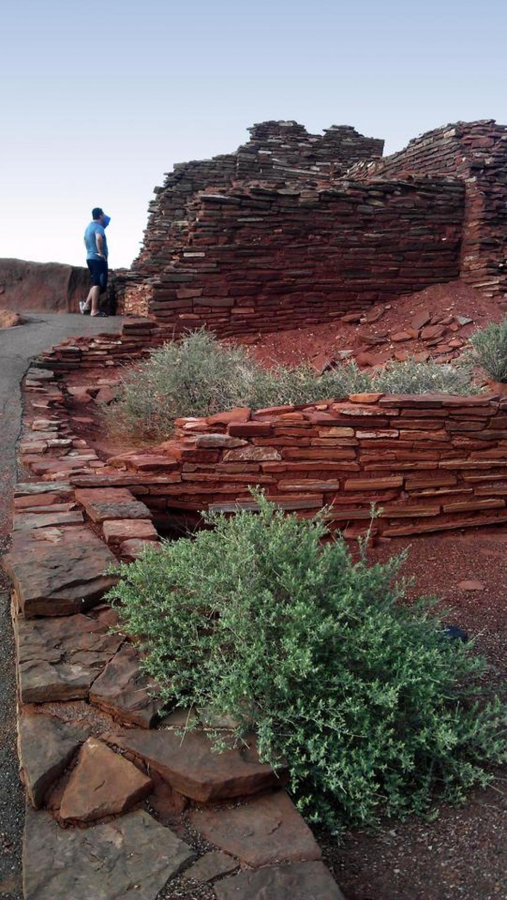 Wupatki National Monument stonework trail flagstone ruins Wupatki National Monument stonework trail flagstone ruins