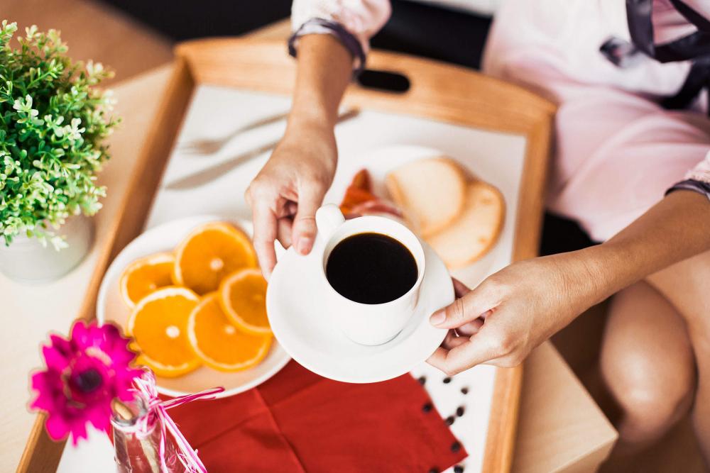 Morning Coffee with Fresh Breakfast Morning Coffee with Fresh Breakfast