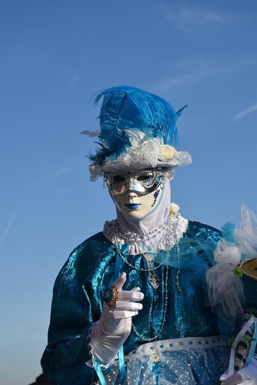 Blue Sky Mask Costume Finger Carnival Venice Blue Sky Mask Costume Finger Carnival Venice