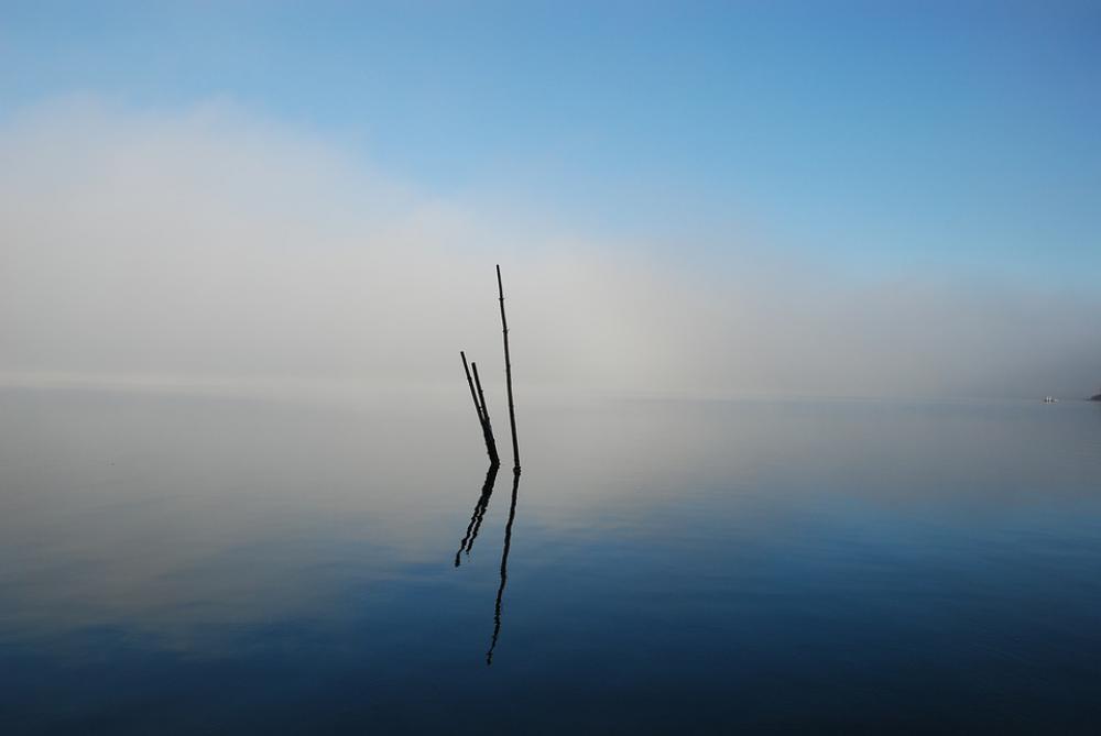 Bohuslän Fjord Sea The Fog Lightens Water Coastal Bohuslän Fjord Sea The Fog Lightens Water Coastal
