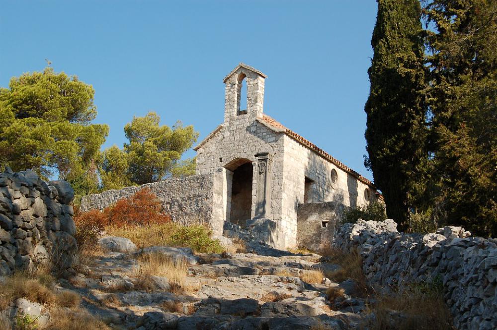 Chapel Croatia Island Of Hvar Sunny Nature Chapel Croatia Island Of Hvar Sunny Nature