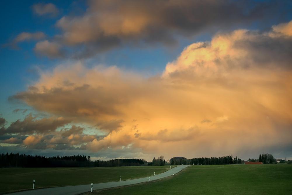 Clouds Road Abendstimmung Sky Nature Scenic Clouds Road Abendstimmung Sky Nature Scenic