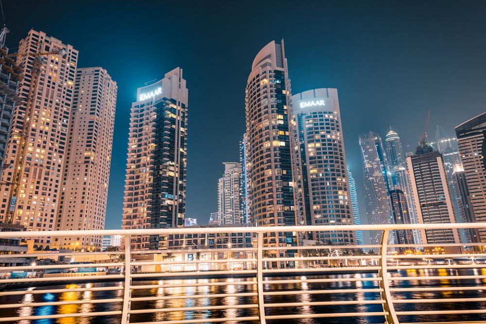 Dubai Asia Orient Marina Skyline Skyscrapers Dubai Asia Orient Marina Skyline Skyscrapers
