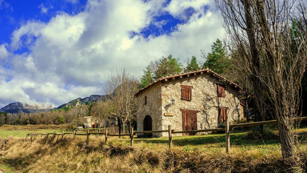 House Rural Landscape Nature Farm Field House Rural Landscape Nature Farm Field