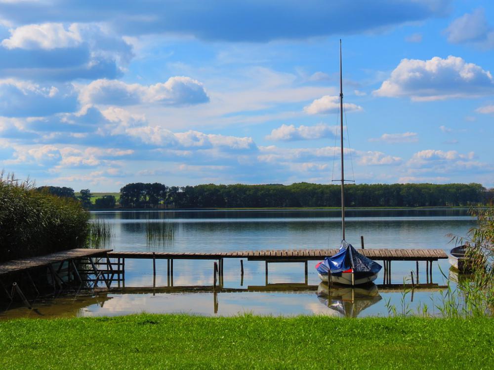 Lake Boat Sky Meadow Reed Sailing Boat Sun Lake Boat Sky Meadow Reed Sailing Boat Sun