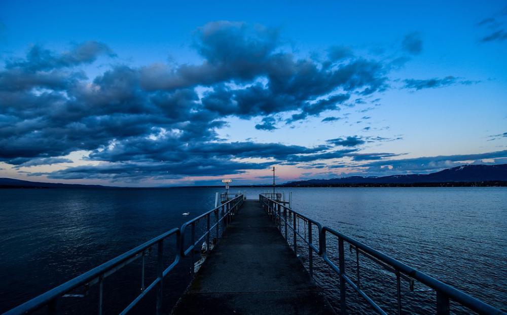 Lake Sky Clouds Twilight Evening Landscape Lake Sky Clouds Twilight Evening Landscape