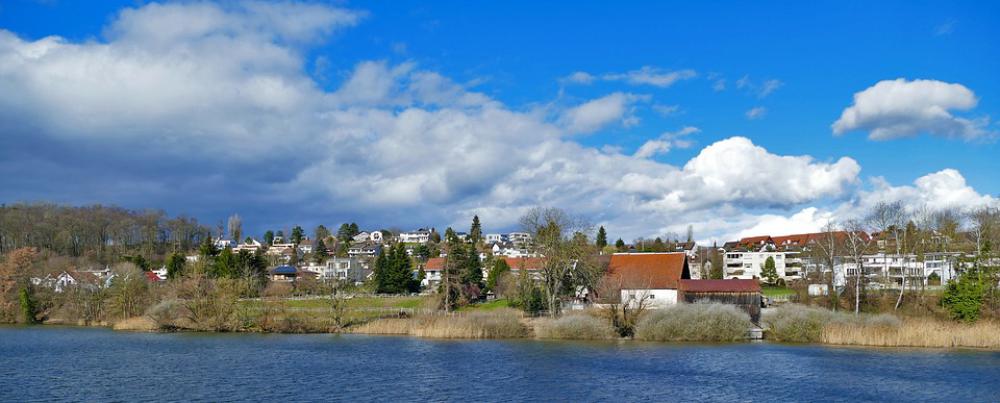 Landscape Switzerland Würenlos Limmat River Houses Landscape Switzerland Würenlos Limmat River Houses