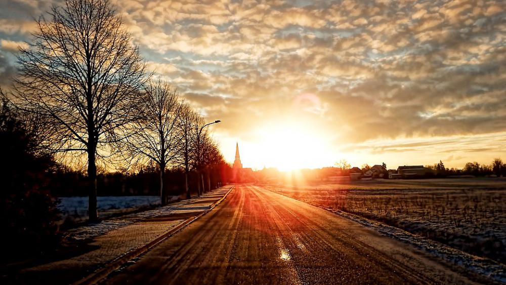 Landscape Winter Sunrise Snow Cold Frost Wintry Landscape Winter Sunrise Snow Cold Frost Wintry