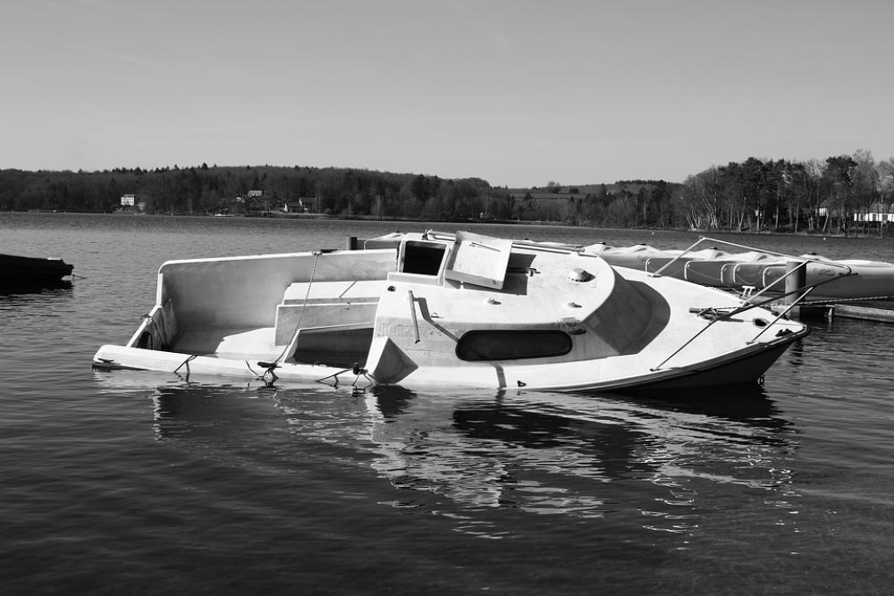 Landscape Boat Cast Water Black And White Landscape Boat Cast Water Black And White