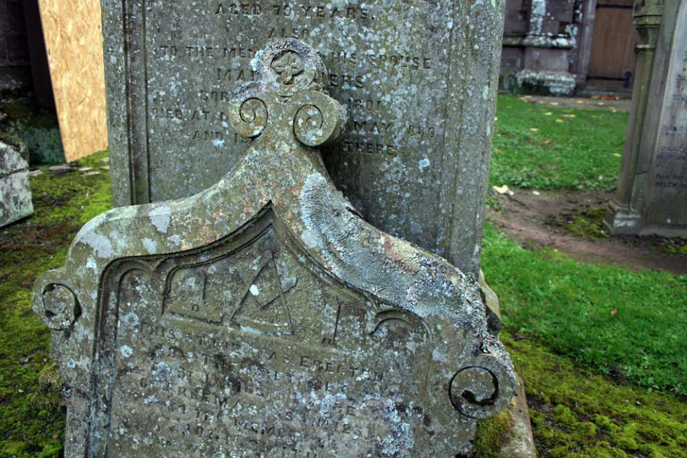 Masonic Grave Stone Burial Cemetery Tomb Scotland Masonic Grave Stone Burial Cemetery Tomb Scotland