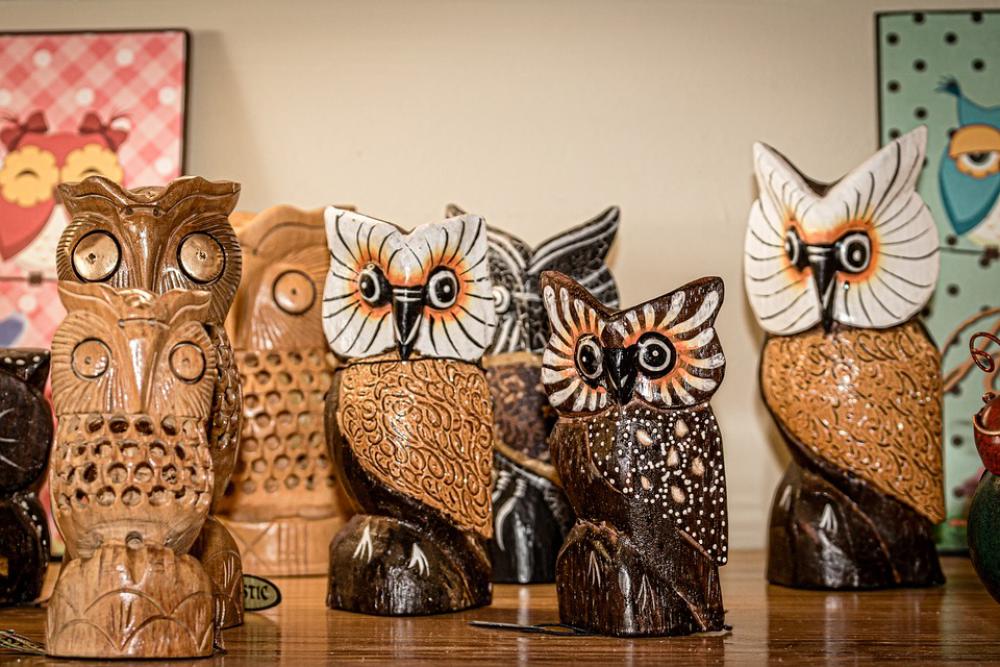 Owl Wood Bird Decoration Shelf Lanzarote Owl Wood Bird Decoration Shelf Lanzarote