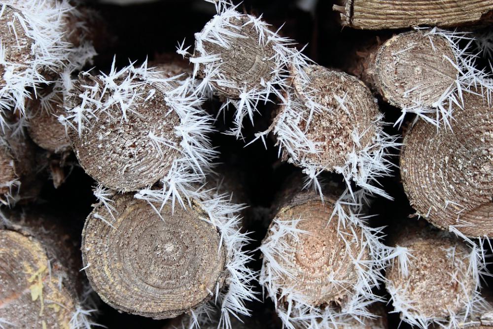 Ripe Crystals Winter Firewood Crystal Formation Ripe Crystals Winter Firewood Crystal Formation