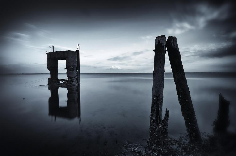 Ruin Eckwarden Destroyed Demolished Old Pier Pier Ruin Eckwarden Destroyed Demolished Old Pier Pier
