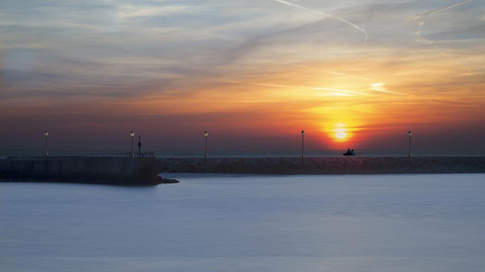 Sunset Scheveningen Sea Evening Sky Eveningsky Sunset Scheveningen Sea Evening Sky Eveningsky