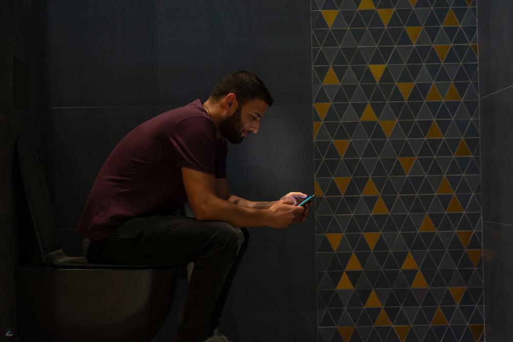 Toilet Bathroom Wc Phone Smartphone Men White Toilet Bathroom Wc Phone Smartphone Men White