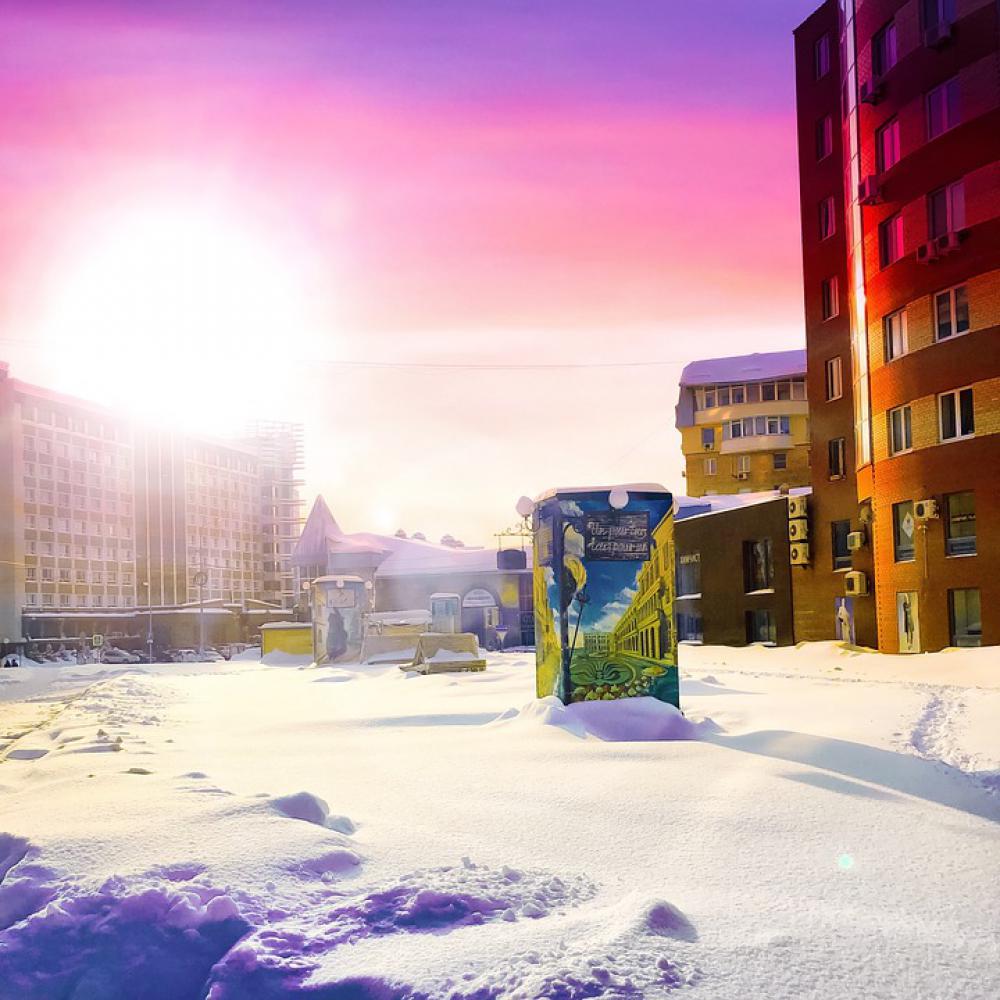 Winter Sunny City Tyumen Winter Sunny City Tyumen