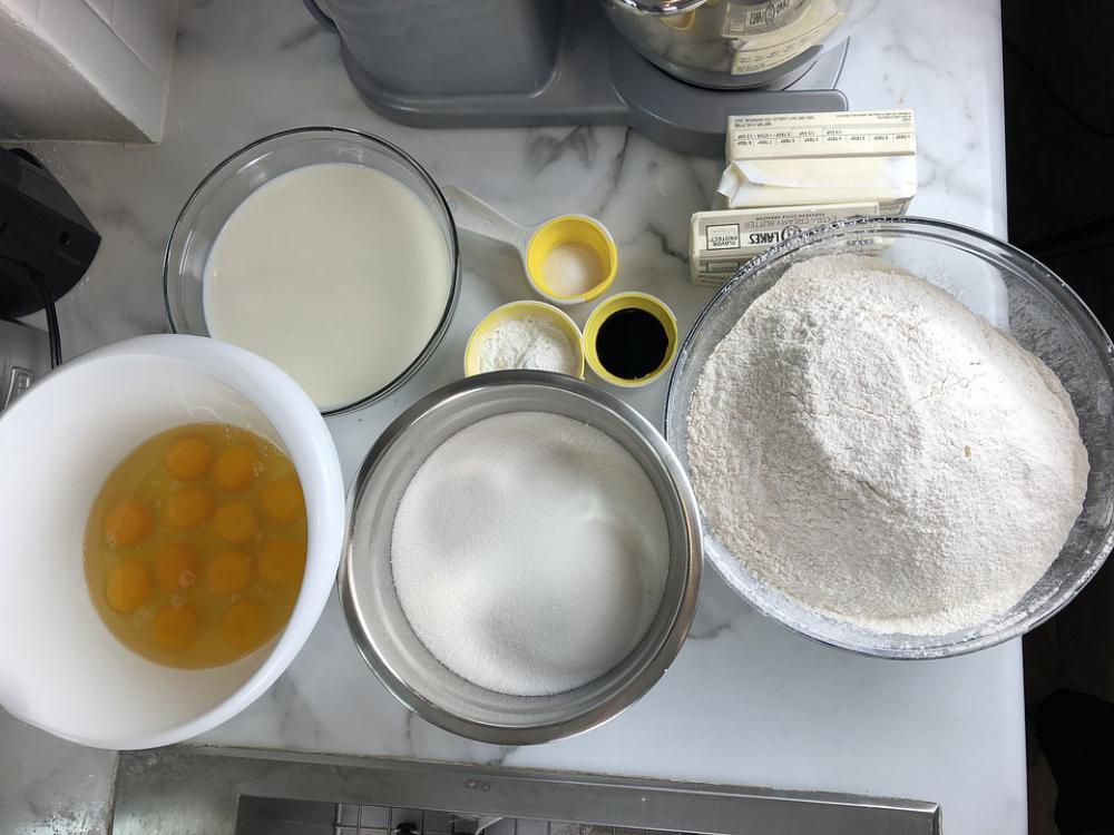 Baked Goods Food Flour Vanilla Flavor Eggs Cream Baked Goods Food Flour Vanilla Flavor Eggs Cream