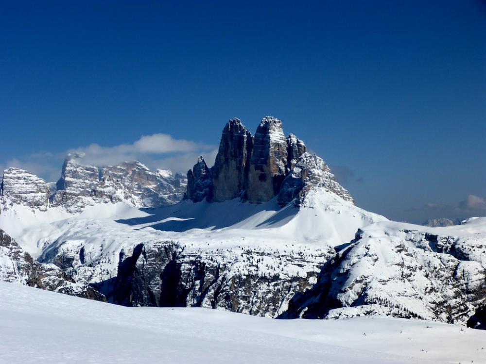 Drei Zinnen Winter Südtirol Outdoors Landscape Drei Zinnen Winter Südtirol Outdoors Landscape