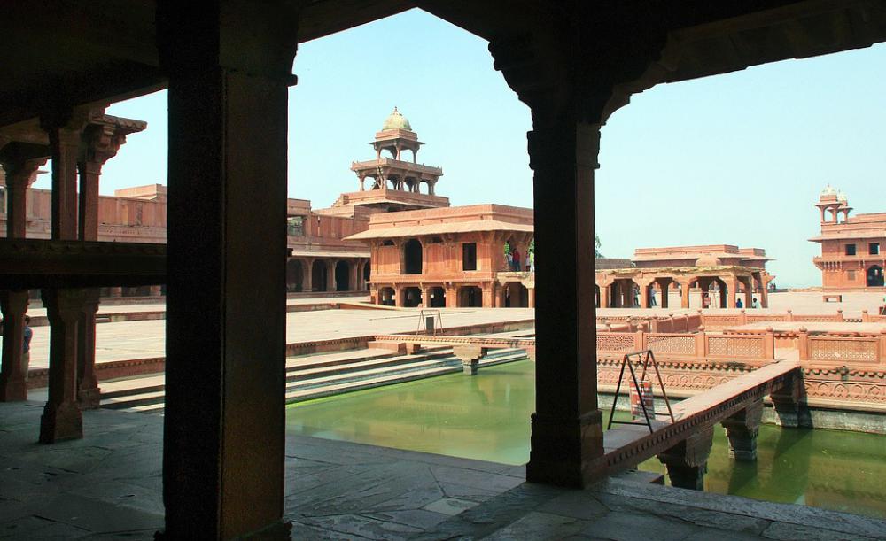 India Fahtepur-Sikri Palace Maharajah Red Sandstone India Fahtepur-Sikri Palace Maharajah Red Sandstone