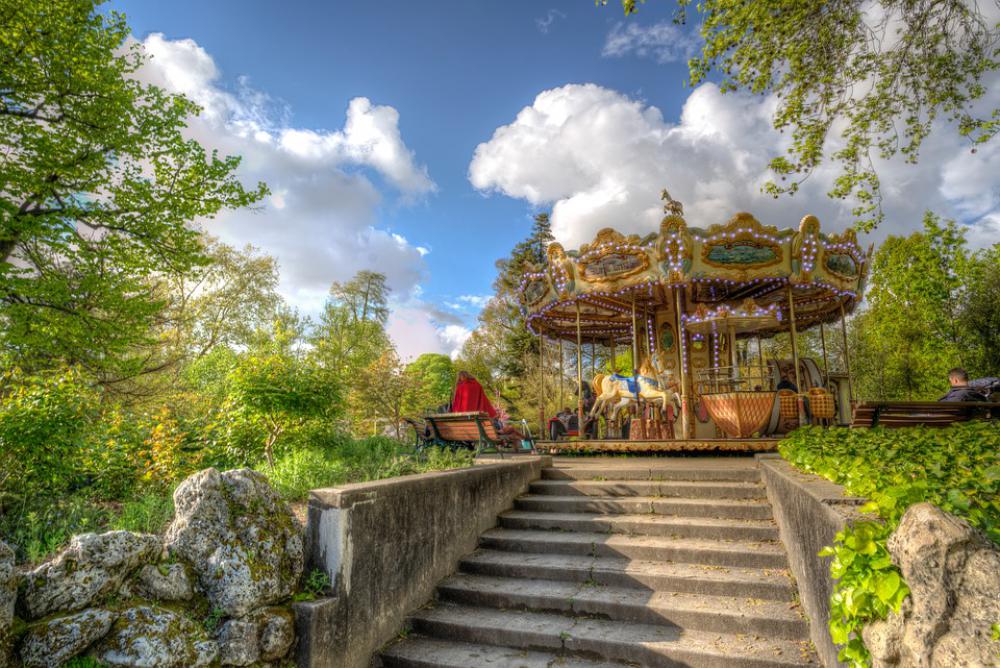 Park Bordeaux France Carousel Sunny Spring Park Bordeaux France Carousel Sunny Spring