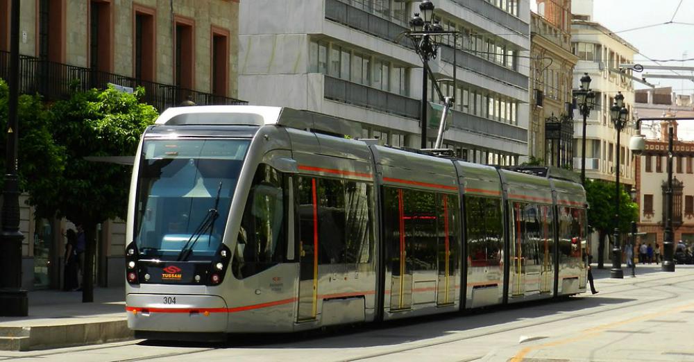 Streetcar Tram Seville Traffic Transport Streetcar Tram Seville Traffic Transport