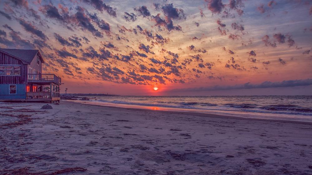 Sunrise Usa America Sky Nature Coast Panorama Sunrise Usa America Sky Nature Coast Panorama