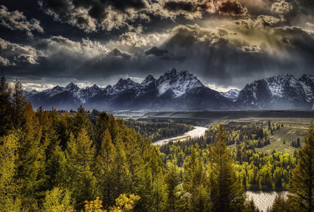 Tetons Mountains Fog Sunrise Dawn Wyoming Tourism Tetons Mountains Fog Sunrise Dawn Wyoming Tourism