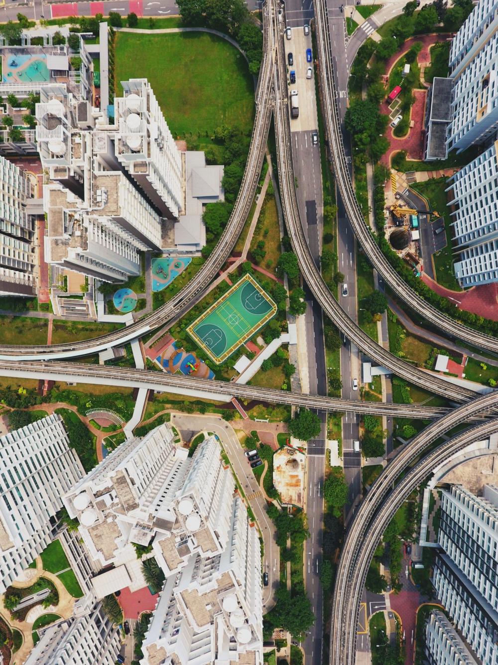 Aerial view of a City Aerial view of a City