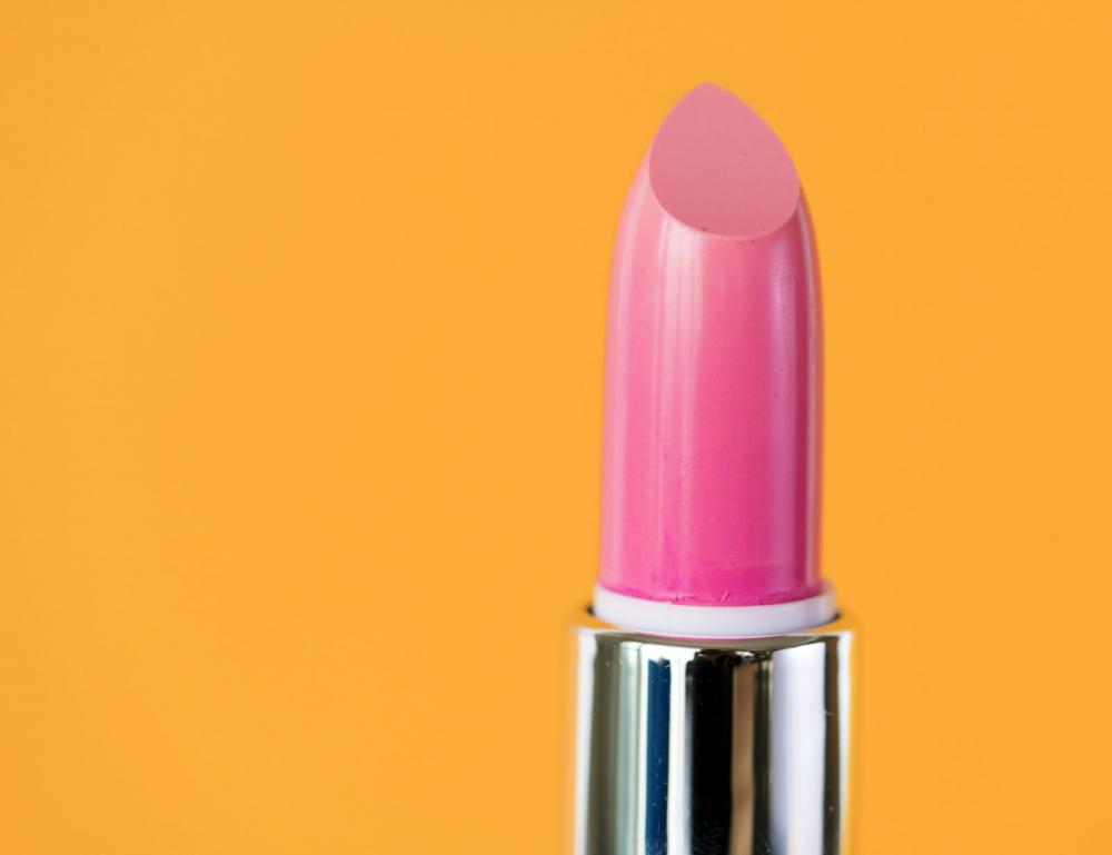 Closeup of pink lipstick for women Closeup of pink lipstick for women