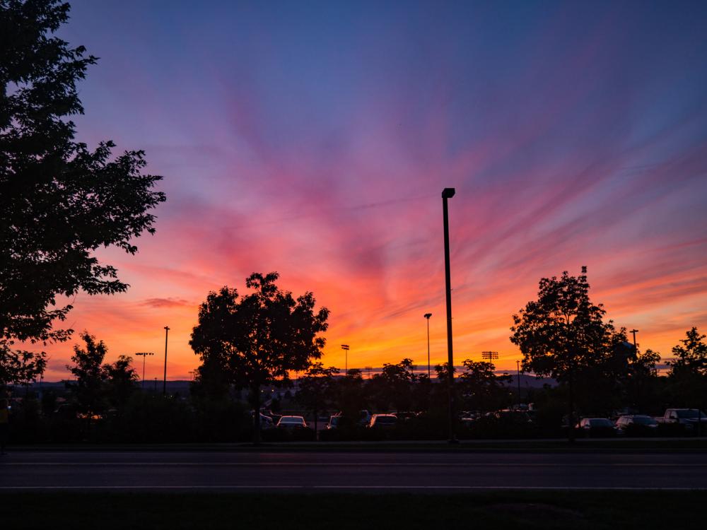Sunset Over Parking Lot Sunset Over Parking Lot