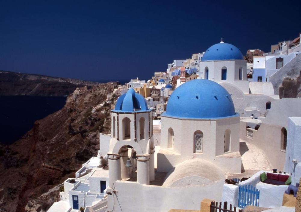 Santorini Greece travel landscape blue Santorini Greece travel landscape blue